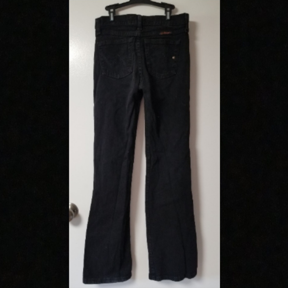 Wrangler - black regular cut pants, childrens size 14